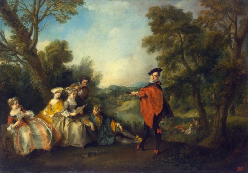 Konzert im Park, c.1720/43 | Nicolas Lancret | Giclée Leinwand-Kunstdruck