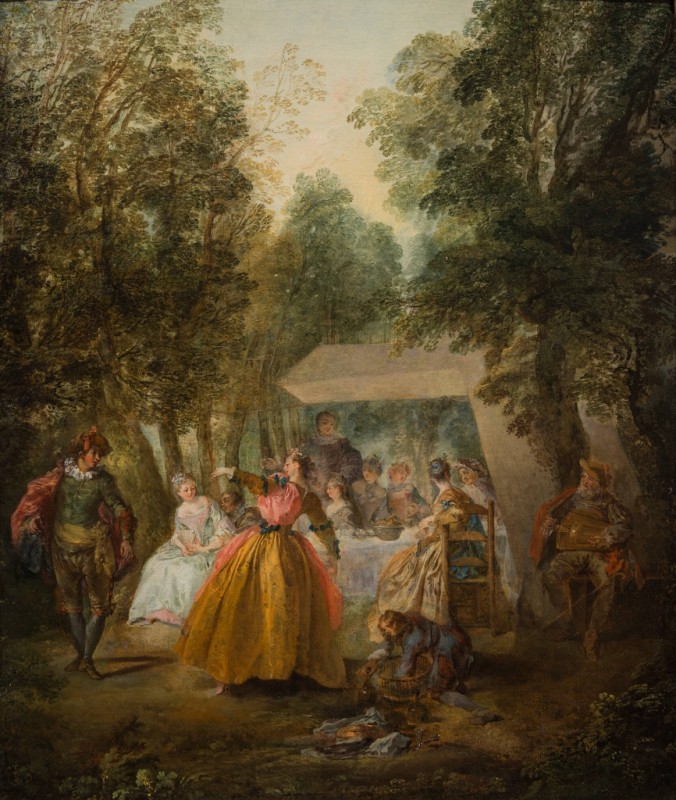 Tanz in einem Garten, 1730s | Nicolas Lancret | Giclée Leinwand-Kunstdruck
