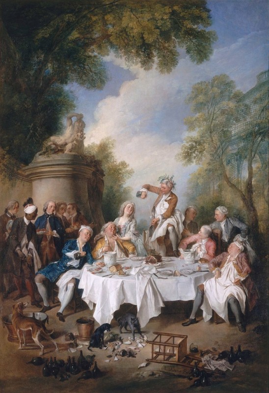 Das Schinkenmahl, 1735 | Nicolas Lancret | Giclée Leinwand-Kunstdruck