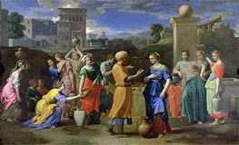 Nicolas Poussin | Eliezer and Rebecca at the Well, 1648 | Giclée Canvas Print