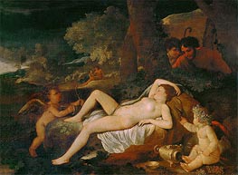 Nicolas Poussin | Reclining Venus with Cupid, undated | Giclée Canvas Print