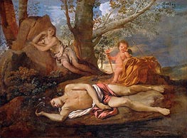 Nicolas Poussin | Echo and Narcissus, c.1630 | Giclée Canvas Print