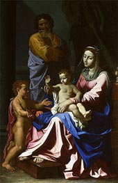 Nicolas Poussin | The Holy Family with the Infant Saint John the Baptist, 1655 | Giclée Canvas Print