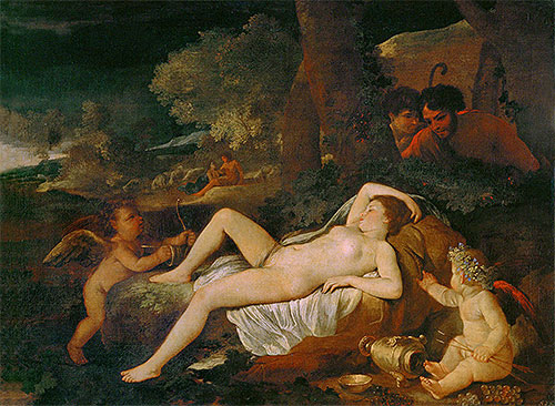 Reclining Venus with Cupid, n.d. | Nicolas Poussin | Giclée Canvas Print