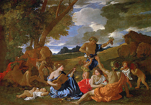Bacchanalian Scene, c.1627/28 | Nicolas Poussin | Giclée Leinwand Kunstdruck