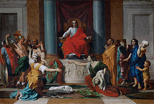 The Judgement of Solomon, 1649 | Nicolas Poussin | Giclée Leinwand Kunstdruck