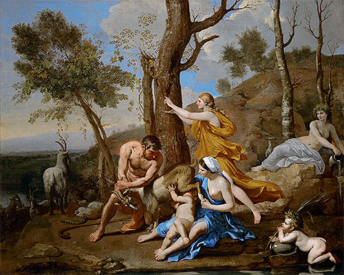 The Nurture of Jupiter, c.1636/37 | Nicolas Poussin | Giclée Leinwand Kunstdruck