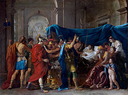 The Death of Germanicus, 1627 | Nicolas Poussin | Giclée Leinwand Kunstdruck