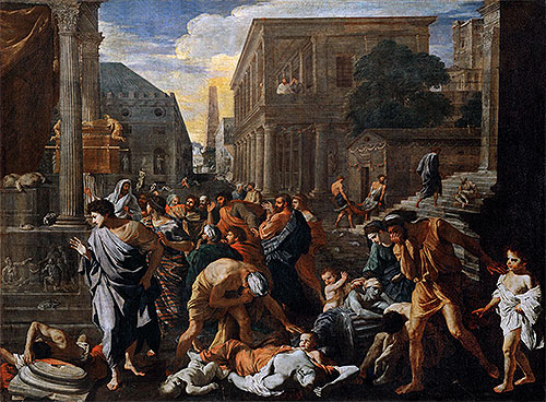 The Plague of Ashdod (The Philistines Struck by the Plague), c.1630/31 | Nicolas Poussin | Giclée Leinwand Kunstdruck