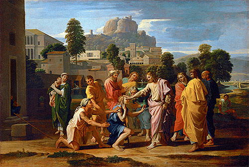 The Blind of Jericho (Christ Healing the Blind), 1650 | Nicolas Poussin | Giclée Canvas Print
