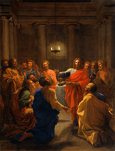 Christ Instituting the Eucharist (The Last Supper), 1640 | Nicolas Poussin | Giclée Leinwand Kunstdruck