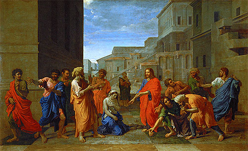 The Woman Taken in Adultery, 1653 | Nicolas Poussin | Giclée Canvas Print