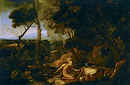 Landscape with Saint Jerome, c.1637 | Nicolas Poussin