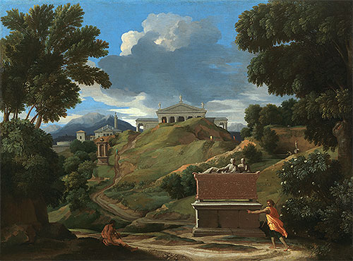 Landscape with Ruins, c.1634 | Nicolas Poussin | Giclée Leinwand Kunstdruck