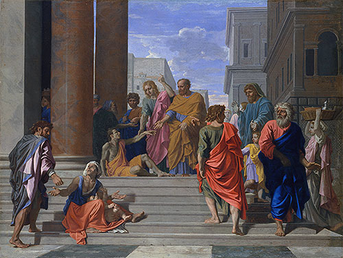 Saints Peter and John Healing the Lame Man, 1655 | Nicolas Poussin