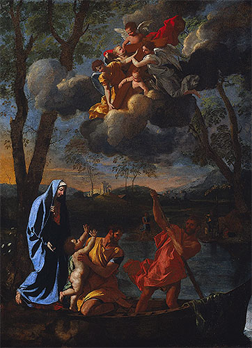The Return of the Holy Family to Nazareth, c.1627 | Nicolas Poussin | Giclée Leinwand Kunstdruck