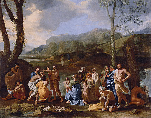 Saint John Baptizing in the River Jordan, c.1630 | Nicolas Poussin | Giclée Canvas Print
