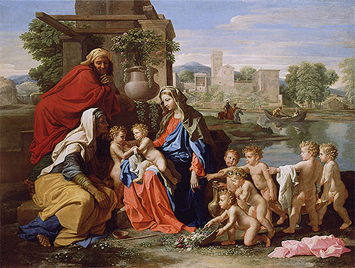 The Holy Family, c.1651 | Nicolas Poussin | Giclée Leinwand Kunstdruck