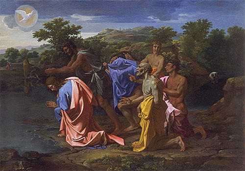 The Baptism of Christ, c.1658 | Nicolas Poussin | Giclée Leinwand Kunstdruck