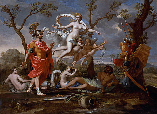 Venus Arming Aeneas, 1639 | Nicolas Poussin | Giclée Leinwand Kunstdruck