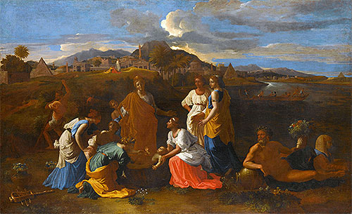 Moses Rescued from the Water, 1647 | Nicolas Poussin | Giclée Leinwand Kunstdruck