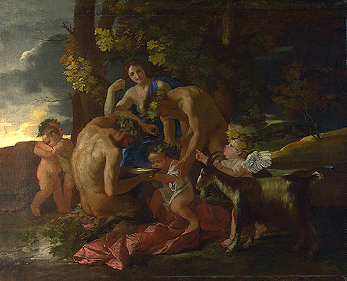 Die Erziehung des Bacchus, c.1628 | Nicolas Poussin