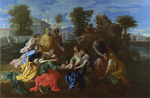 The Finding of Moses, 1651 | Nicolas Poussin | Giclée Leinwand Kunstdruck
