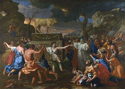 The Adoration of the Golden Calf, c.1633/34 | Nicolas Poussin