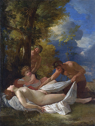 Nymph with Satyrs, c.1627 | Nicolas Poussin