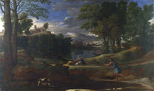 Landscape with a Man killed by a Snake, c.1648 | Nicolas Poussin