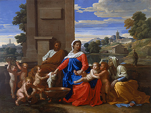 Die heilige Familie mit dem kleinen Johannes dem Täufer und der heiligen Elisabeth, c.1650/51 | Nicolas Poussin