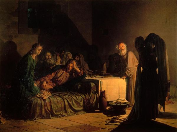 Letztes Abendmahl, 1866 | Nikolay Ge | Giclée Leinwand Kunstdruck