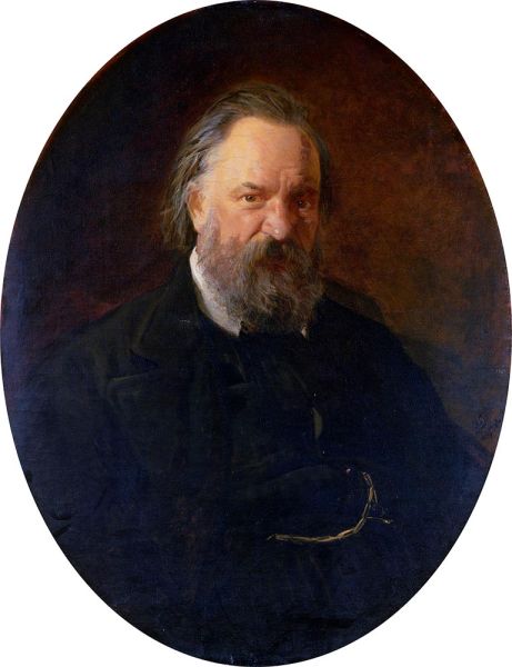 Porträt von Alexander Iwanowitsch Herzen, 1867 | Nikolay Ge | Giclée Leinwand Kunstdruck
