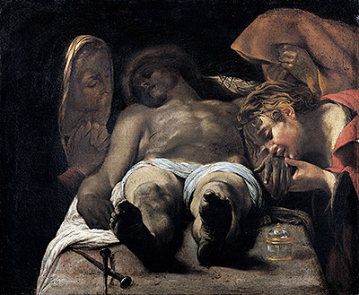 Lamentation over the Dead Christ (The Pieta), c.1615 | Orazio Borgianni | Giclée Leinwand Kunstdruck