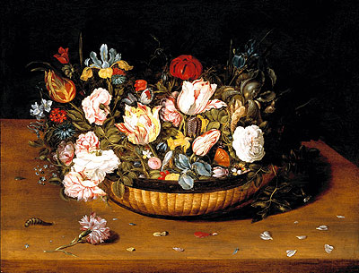 Basket of Flowers, c.1615 | Osias Beert | Giclée Canvas Print