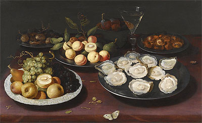 Osias Beert | Still Life of Fruit and a Plate of Oysters, Undated | Giclée Canvas Print