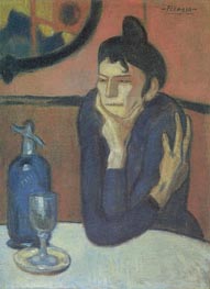 Der Absinthtrinker, 1901 von Picasso | Leinwand Kunstdruck