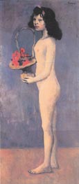 Girl with a Basket of Flowers | Picasso | Painting Reproduction