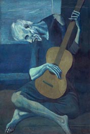 The Old Guitarist, 1903 von Picasso | Leinwand Kunstdruck