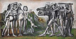 Massaker in Korea, 1951 von Picasso | Leinwand Kunstdruck