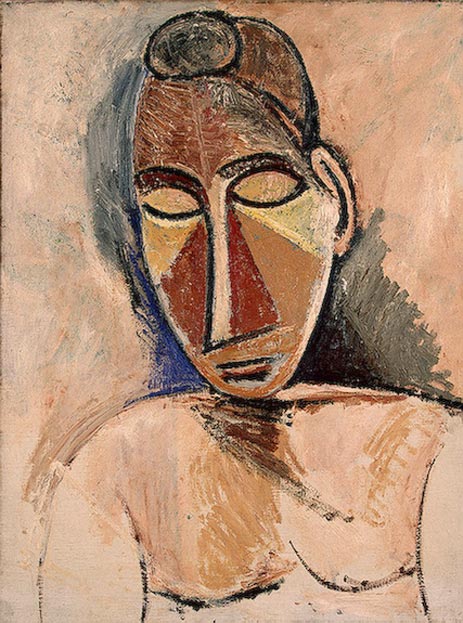 Nackt (Büste), 1907 | Picasso | Giclée Leinwand Kunstdruck