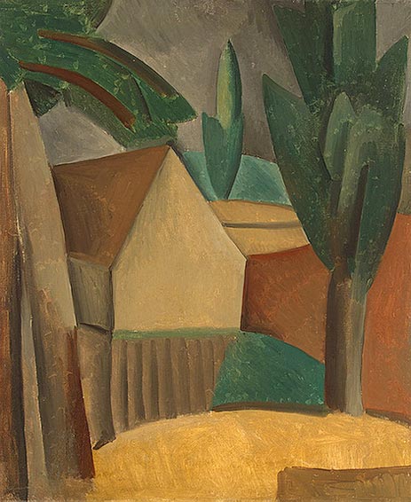 Haus in einem Garten, 1908 | Picasso | Giclée Leinwand Kunstdruck