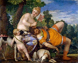 Veronese | Venus and Adonis | Giclée Canvas Print