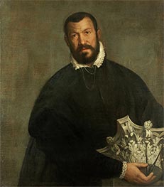 Porträt des Architekten Vincenzo Scamozzi, c.1585 von Veronese | Leinwand Kunstdruck