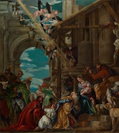 Die Anbetung der Könige, 1573 von Veronese | Leinwand Kunstdruck