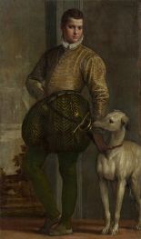 Junge mit Windhund, 1570s von Veronese | Leinwand Kunstdruck