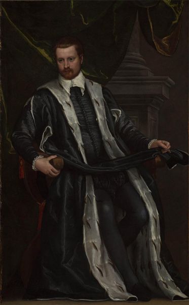 Porträt eines Herrn der Familie Soranzo, c.1585 | Veronese | Giclée Leinwand Kunstdruck