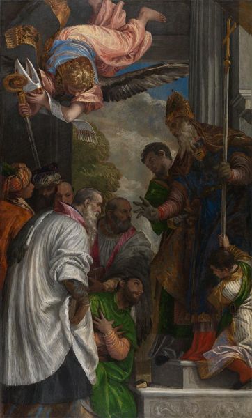 Veronese | Die Weihe des Heiligen Nikolaus, 1562 | Giclée Leinwand Kunstdruck