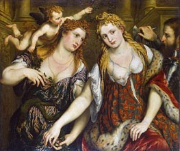 Venus, Flora, Mars and Cupid (Allegory) | Paris Bordone | Painting Reproduction
