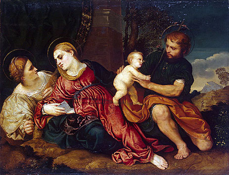 Heilige Familie mit der hl. Katharina, c.1520/22 | Paris Bordone